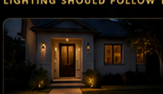 Arrive Home lighting scene with pathway and entry lighting